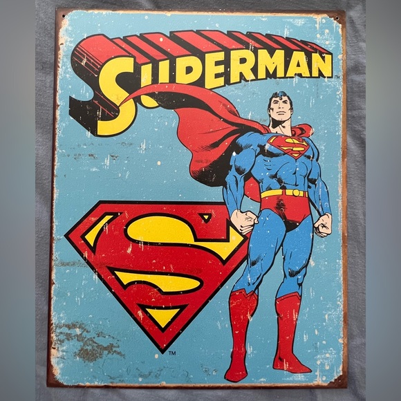 Retro Tin Superhero Wall Art (Lot) - Picture 3 of 6